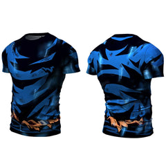 New Cosplay Printed Clothing Fitness Running T shirt Men O-Neck Cartoon Bodybuilding Sport Shirts Tops Gym Men T shirt