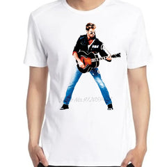 Classic Graphic T Shirts George Michael Guitar Printed Pattern O-neck T-shirt Cotton Oversized t-shirt Summer Men's Clothing
