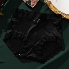 Women's Underwear Seamless Ice Silk Light Breathable Lace Briefs Sexy Silk Fabric Hip Lift smooth Soft Panties