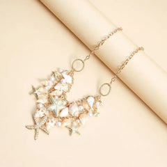 Fashion Bohemian Waist Chain Sea Star Starfish Shell Pendant Shell Waist Link Beach Bikini Alloy Jewelry Accessories for Women