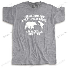 Men Cotton casual T Shirt Summer NURMAGOMEDOV WRESTLING ACADEMY MAKHACHKALA DAGESTAN Loose tops for him plus size teeshirt