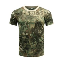 Military Army Camouflage Tactical Short Sleeve Men's Combat T-Shirt Kid's Tee Camo Outdoor Hiking Hunting Shirts