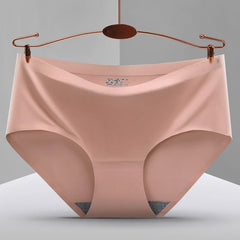 Women's Underwear Ice Silk Cotton Antibacterial Briefs Lingerie Female Casual Girls Panties Ladies Underpants Plus-size XXL