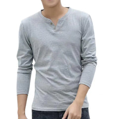 Great Men T-shirt Slim Casual Base Shirt Long Sleeve Fit Autumn T-shirt for Daily Wear