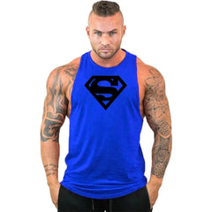 Men Bodybuilding Clothing Cotton Sleeveless Shirt Brand Gym Stringer Tank Top Man Fitness Vest Singlet Sportwear Workout Tanktop