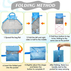 Handbag Beach Shoulder Bag Mesh Shell Bag Beach Essential Bag Beach Toy Handbag