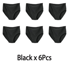 Women's High Waist Cotton Underwear Panties Striped Knitted Soft Breathable Underpants Intimate Lingerie Female Briefs Woman