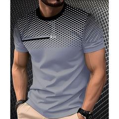 t shirt for man Summer Short Sleeve Casual Fashion Men's T-Shirt Breathable Sports Tops Round Neck Men's Clothing 100% polyester