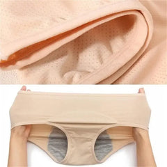 Period Underwear for Women 4 Layer Leakproof Cotton Panties Postpartum Menstrual Overnight Absorbent Underwear Seamless Moisture