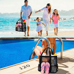 Mesh Beach Bag Waterproof Sandproof - Large Tote Pool Bag for Women Vacation Essentials Beach Accessories