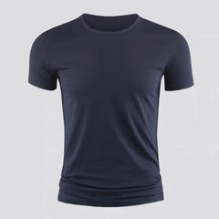Summer Men's Short Sleeve T-Shirt Basic Plain Casual Gym Muscle Crew Neck T-shirts Slim Fit Tops Tee Clothing For Man