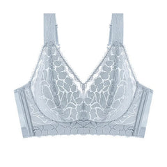 Underwear for women in summer, big chest, small gathering, anti sagging, no steel ring, fat, mm ultra-thin plus size text bra