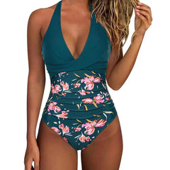 1Pc Women Monokini Swimsuit Tummy Control Triangular Cup Bikini Stylish Backless Design Women's One-piece Swimsuit for Summer