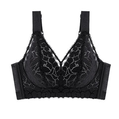Underwear for women in summer, big chest, small gathering, anti sagging, no steel ring, fat, mm ultra-thin plus size text bra
