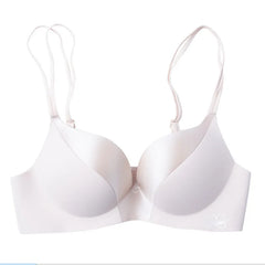 Women Sexy Deep U Bras Push Up Lingerie Seamless Wireless Bralette Comfortable Double Shoulder Straps Brassiere Female
