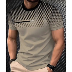 t shirt for man Summer Short Sleeve Casual Fashion Men's T-Shirt Breathable Sports Tops Round Neck Men's Clothing 100% polyester