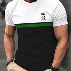 New Fashion Men's T-shirt Casual Sweatshirt Tops Summer O-neck Slim Short-sleeved Tees Male Trend Streetwear Daily Mens Clothing