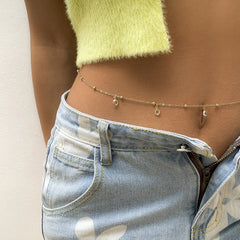 Beach Accessories New Summer Hot Bikini Rhinestone Waist Chain Sexy Body 2023 Women's Trend Trends Waist Beads with Crystals