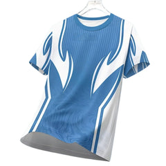 Sports Casual Jersey For Men Dry Fit Shirt Outdoor Running Cycling Short Sleeve Breathable Gym Wear Crew Neck T-Shirt