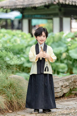 Kids Japanese Traditional Costume Kimono Children's Samurai Clothes Boys Cardigan Kimono Sets Child Stage Performance Clothing
