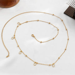 Simple Boho Beach Chain Waist Belt Sexy Fashion Women Rhinestone Belly Body Jewelry Bikini Summer Waist Chain Accessories