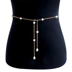 Fashion Sexy Pearl Belly Belt Waist Chain Women Summer Beach Bikinis Festival Accessories Body Chain Jewelry Accessories