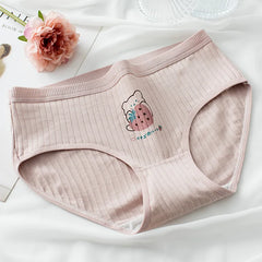 New Underwear Women Strawberry Pattern Panties Girls Briefs Sexy Lingeries Cueca Calcinhas Cotton Shorts Underpants Cute Panty