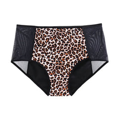 Sexy Women4-Layer Leakproof Menstrual Panties High Waist Absorbent Briefs Breathable Seamless5XL6XLSolid Period Underwear