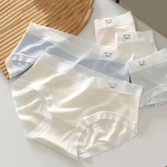 5PCS Fashion Cute Panties for Women Cotton Crotch Underwear Seamless Briefs Female Lingerie Bear Underpants Girls