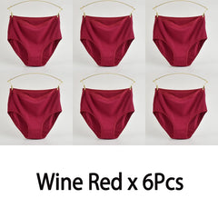 Women's High Waist Cotton Underwear Panties Striped Knitted Soft Breathable Underpants Intimate Lingerie Female Briefs Woman