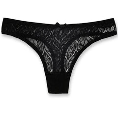 Sexy Panties Women Lace Silk Underwear Low Waist Bow Solid Color Briefs Cotton Crotch Breathable Sexy Thongs Women Underwear