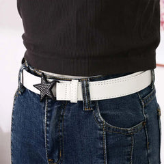 Accessories Width Waist Belt Retro Y2k Waist Strap Corset Belt Adjustable Waistband Women Waist Belt Star Buckle Belt