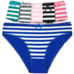 Womens Underwear Hipster Cotton Briefs Low Waist Everyday Style Solid Sexy Panties Ladies Knickers Lingerie 6 Pcs/set