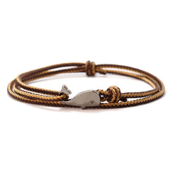 Men Marine String Bracelet Bilayer Sliding Adjustable Whale Braclet Beach Surfer Nautical Braslet Vacatio Leisure Accessories