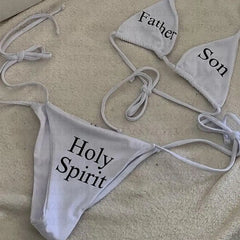 2000s Sexy Y2k Gothic Punk Bodycon Backless Sleeveless Hot Emo Girls Crop Top Summer Bra Push Up Bikini Set Beach Camisole Party