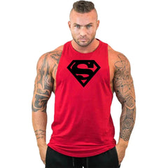 Men Bodybuilding Clothing Cotton Sleeveless Shirt Brand Gym Stringer Tank Top Man Fitness Vest Singlet Sportwear Workout Tanktop