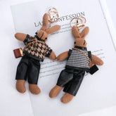Kids Cloth Animal Doll Pendant Boys Bag Pendant Decoration Girls Car Accessories Lady Rabbit Keychains Korean Style Key Ring
