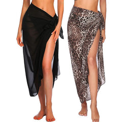 Summer Sexy Beach Skirts Women Beach Wear Chiffon Beach Wrap Skirt Towel Long Sarong Cover Up Sexy Bikini Scarf