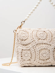 Boho Beach Bags for Women,Pearl Bag,Wicker Bag,Premiun Style Tote Bags for Ladies,Vacaition Outfits Women,Travel Must Haves