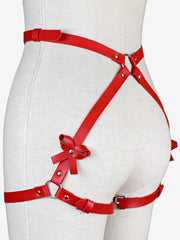 Exotic Accessories SM Bondage Kit Leather Thigh Cuffs Waist Belt Handcuffs Bed Strap Adult Role Play Toy for Couples