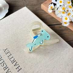 Bohemian Acetate Ocean Animal Hair Clips for Women Non-Slip Summer Beach Hair Accessories Cartoon Fish Whale Multi-Pack Gifts
