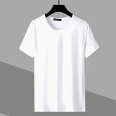 Casual Men's O Neck Solid Color Short Sleeve T Shirts Casual Slim Fit T Shirt Tee Top Pullover For Men Clothing