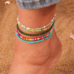 Bohemian Colorful Handmade Beads Anklets for Women Summer Beach Ankle Bracelet Foot Leg Chain Female Girls Jewelry Accessories