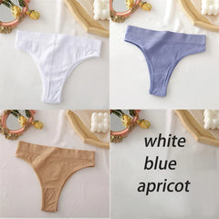 FINETOO Women's Panties Seamless High Waisted Underwear Women Comfortable Panties Women Sexy Underpants For Women 3PCS/Set