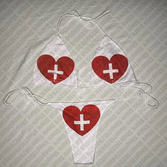 2000s Sexy Y2k Gothic Punk Bodycon Backless Sleeveless Hot Emo Girls Crop Top Summer Bra Push Up Bikini Set Beach Camisole Party