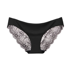 Women's Invisible Underwear Spandex Crotch Intimate Women Sexy Lace Panties Ladies Seamless Pantys Underpants Plus Size Lingerie