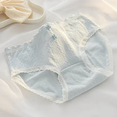 Women's Underwear Cute Girls' Comfort Briefs Middle Waist Seamless Underpants Fashion Flower Panties Female Lingerie