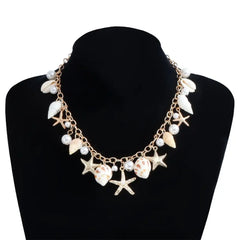 Fashion Bohemian Waist Chain Sea Star Starfish Shell Pendant Shell Waist Link Beach Bikini Alloy Jewelry Accessories for Women