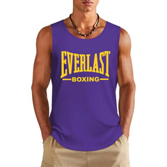 Outdoor Boxing Sports Men's Tank Tops Quick Dry Breathable Gym T-shirt Man Casual O-neck Sleeveless Shirts Fashion Fitness Vest
