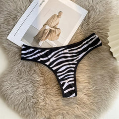 Leopard-print Sexy Underwear Women Low Waist Lace Women Panties Seamless Silk Cotton Hollow Out Thongs Female Briefs Underwear